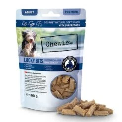 Chewies Lucky Bits - Pack Mixto 20 Chewies Lucky Bits - Pack Mixto -Mascota Suministros Ventas 044869 chw luckybits adult flussbarsch huhn 100g doypack food 72dpi 1500px 1