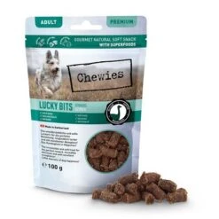 Chewies Lucky Bits - Pack Mixto 29 Chewies Lucky Bits - Pack Mixto -Mascota Suministros Ventas 044890 chw luckybits adult strauss 100g doypack food 72dpi 1500px 9
