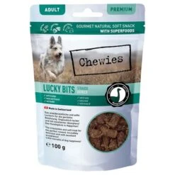 Chewies Lucky Bits - Pack Mixto 28 Chewies Lucky Bits - Pack Mixto -Mascota Suministros Ventas 044890 chw luckybits adult strauss 100g front 72dpi 1500px 0