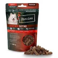 Chewies Lucky Bits - Pack Mixto 32 Chewies Lucky Bits - Pack Mixto -Mascota Suministros Ventas 044920 chw luckybits tasty mix 100g doypack food 72dpi 1500px 9