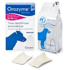 Orozyme Tiras Dentífricas Para Perros -Mascota Suministros Ventas 104410 pla orozyme strips mediumdogs hs 01 0