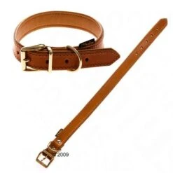 Collar De Cuero Heim Buffalo Coñac Para Perros -Mascota Suministros Ventas 11740 heim lederhalsband bu 1