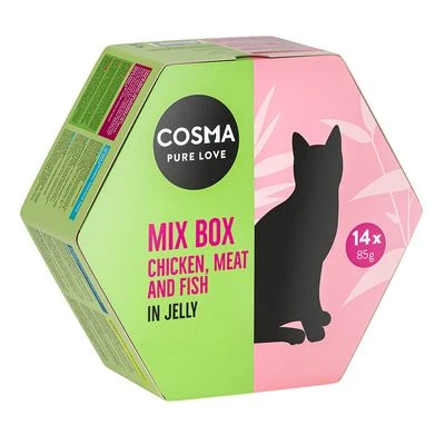 Cosma Mix Box Comida Húmeda En Gelatina 1 Cosma Mix Box Comida Húmeda En Gelatina