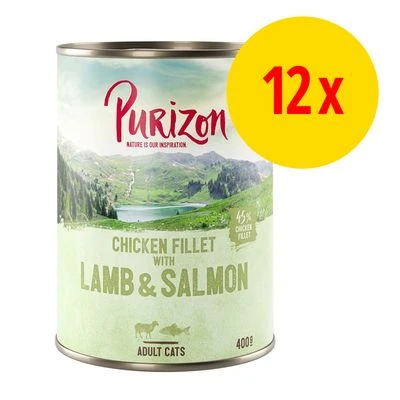 Purizon Adult 12 X 400 G Para Gatos, Sin Cereales - Pack Ahorro 1 Purizon Adult 12 X 400 G Para Gatos, Sin Cereales - Pack Ahorro