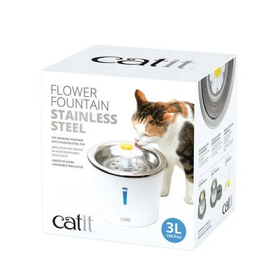 Bebedero Fuente Catit Flower Fountain De Acero, 3 L 5 Bebedero Fuente Catit Flower Fountain De Acero, 3 L - Imagen 5
