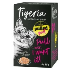 Tigeria Pulled Meat 24 X 85 G Comida Húmeda Para Gatos -Mascota Suministros Ventas 135597 pla tigeria pulledmeat huhn 6x85g hs 2