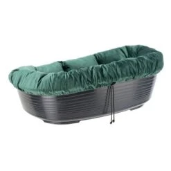 Cesta Ferplast Siesta Deluxe Negra Con Funda Sofá Aterciopelada Verde -Mascota Suministros Ventas 145198 ferplast ueberzug sofa samt gr hs13 5