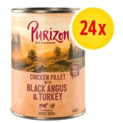 Purizon Adult 24 X 400 G Comida Húmeda Sin Cereales Para Perros