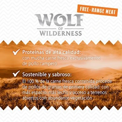 Wolf Of Wilderness Free Range 6 X 400 G 3 Wolf Of Wilderness Free Range 6 X 400 G - Imagen 3