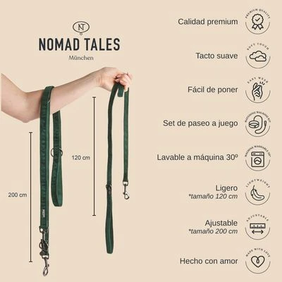 Correa Ajustable Nomad Tales Blush ébano Para Perros 3 Correa Ajustable Nomad Tales Blush ébano Para Perros - Imagen 3