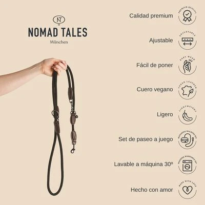 Correa Ajustable Nomad Tales Spirit ébano Para Perros 3 Correa Ajustable Nomad Tales Spirit ébano Para Perros - Imagen 3
