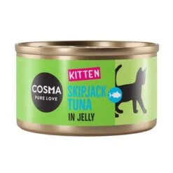 Pack Ahorro: Cosma Original Kitten 24 X 85 G -Mascota Suministros Ventas 203438 pla cosma kitten skipjacktuna jelly 85g 1000x1000 0