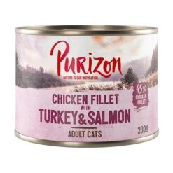 Purizon Adult 24 X 200 G Comida Húmeda Para Gatos - Pack Ahorro -Mascota Suministros Ventas 222396 pla purizon truthahn lachs 200g 3