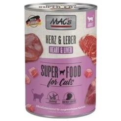 MAC's 12 X 400 G En Latas Para Gatos -Mascota Suministros Ventas 235290 pla macs katzenfutter herz leber 400g hs 01 8 1