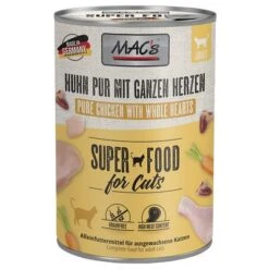 MAC's 12 X 400 G En Latas Para Gatos -Mascota Suministros Ventas 238697 pla macs katzenfutter huhnpur gefluegelherzen 400g hs 01 3 1