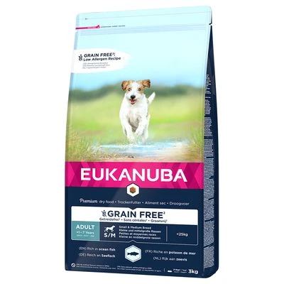 Eukanuba Grain Free Adult Razas Pequeñas Y Medianas Con Salmón