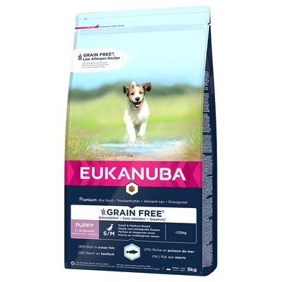 Eukanuba Grain Free Puppy Razas Pequeñas Y Medianas Con Salmón