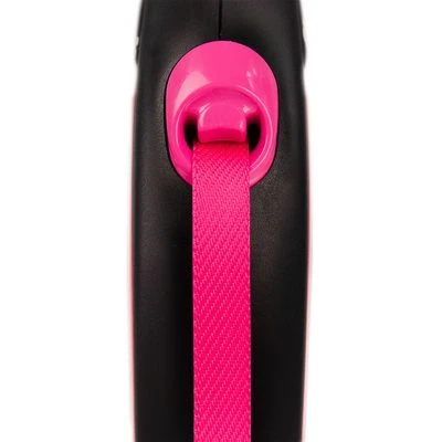 Correa Extensible Flexi New Neon Rosa Con Cinta De 5 M 5 Correa Extensible Flexi New Neon Rosa Con Cinta De 5 M - Imagen 5