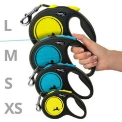 Correa Extensible Flexi New Neon Azul Con Cinta De 5 M -Mascota Suministros Ventas 253696 flexi new neon gurt leine blau 5m hs 08 6