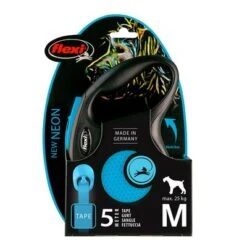 Correa Extensible Flexi New Neon Azul Con Cinta De 5 M -Mascota Suministros Ventas 253696 pla flexi new neon gurt leine blau 5m hs 01 7