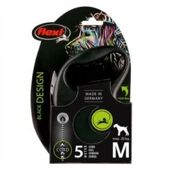 Correa Extensible Flexi Black Design Con Cordón De 5 M -Mascota Suministros Ventas 253796 pla flexi black design seilleine schwarz medium 5m hs 01 1