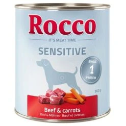 Rocco Sensitive Pack Ahorro 24 X 800 G -Mascota Suministros Ventas 259796 pla rocco sensitive beefcarrots 800g 1000x1000 8 1