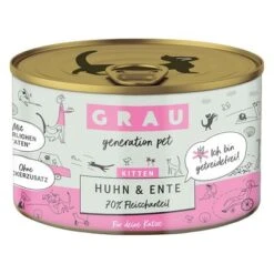 Grau Kitten Sin Cereales Comida Húmeda Para Gatitos -Mascota Suministros Ventas 268496 pla grau kitten getreidefrei huhn ente hs 01 1
