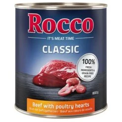Rocco Classic 6 X 800 G -Mascota Suministros Ventas 28013 pla megapack rocco classic rindgefluegelherzen 800g hs 01 4
