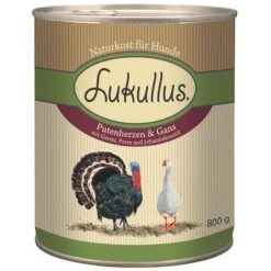 Lukullus Variado En Pack Ahorro: 24 X 800 G 4 Surtidos -Mascota Suministros Ventas 28050 pla lukullus putenherzen gans 6 x 800 g 1