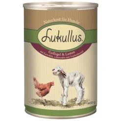 Pack Ahorro: Lukullus 24 X 400 G 24 Pack Ahorro: Lukullus 24 X 400 G -Mascota Suministros Ventas 28053 pla lukullus gefluegel lamm 6 x 400 g 6