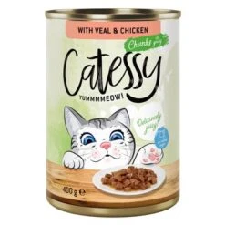 Catessy Bocaditos 24 X 400 G En Latas - Pack Ahorro -Mascota Suministros Ventas 28347 pla catessy gravy veal 400g 7