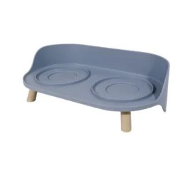 TIAKI Comedero Doble De Cerámica Para Mascotas 30 TIAKI Comedero Doble De Cerámica Para Mascotas -Mascota Suministros Ventas 302496 tiaki keramiknapf duo grau hs 05 8