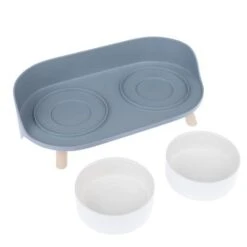 TIAKI Comedero Doble De Cerámica Para Mascotas 26 TIAKI Comedero Doble De Cerámica Para Mascotas -Mascota Suministros Ventas 302496 tiaki napf duo grau fg 6152 3