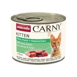 Animonda Carny Kitten 12 X 200 G - Pack Ahorro -Mascota Suministros Ventas 311398 pla animonda carny kitten rind huhn kaninchen 200g hs 1 1 9
