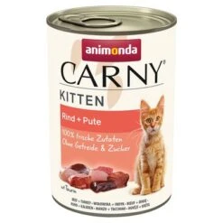 Animonda Carny Kitten 6 / 12 X 400 G -Mascota Suministros Ventas 311402 pla carny kitten rind pute 400g hs 01 7