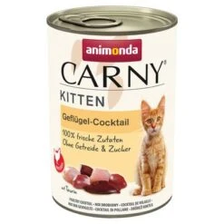 Animonda Carny Kitten 6 / 12 X 400 G -Mascota Suministros Ventas 311403 pla carny kitten gefluegel coctail 400g hs 01 1