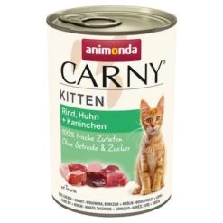 Animonda Carny Kitten 6 / 12 X 400 G -Mascota Suministros Ventas 311597 pla carny kitten rind huhn kaninchen 400g hs 01 9