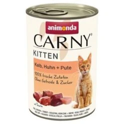 Animonda Carny Kitten 6 / 12 X 400 G -Mascota Suministros Ventas 311598 pla carny kitten kalb huhn pute 400g hs 01 3