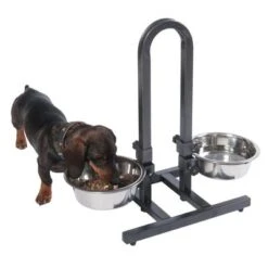 Soporte Ajustable Con Dos Comederos De 1,6 L 10 Soporte Ajustable Con Dos Comederos De 1,6 L -Mascota Suministros Ventas 313525 u hundebar 04 dsc9192 5
