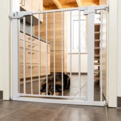 Barrera Blanca TIAKI Con 7 Cm De Extensión Para Perros -Mascota Suministros Ventas 334597 tiaki dog gate white fg 8184 1