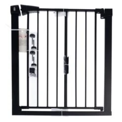 Barrera Negra TIAKI Con 7 Cm De Extensión Para Perros -Mascota Suministros Ventas 334696 pla tiaki dog gate black fg 8090 7
