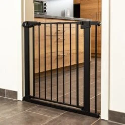 Barrera Negra TIAKI Con 7 Cm De Extensión Para Perros -Mascota Suministros Ventas 334696 tiaki dog gate black fg 8149 0