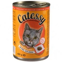 Catessy Bocaditos 24 X 400 G En Latas - Pack Ahorro -Mascota Suministros Ventas 373821 catessy gelee huhn 8