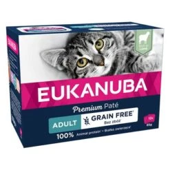 Eukanuba Grain Free Adult 12 X 85 G Para Gatos -Mascota Suministros Ventas 381806 pla eukanuba getreidefrei katzen lamm 18x85g hs 01 9