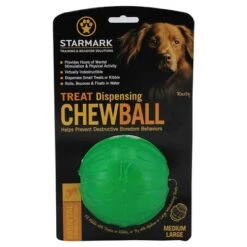 Starmark Pelota Portasnacks Para Perros -Mascota Suministros Ventas 388800 pla starmark treat dispensing chewball hs 01 4