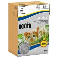 Bozita Feline Tetra Recart 12 X 190 G -Mascota Suministros Ventas 47625 PLA Bozita Feline Tetrapack Kitten 190g 4