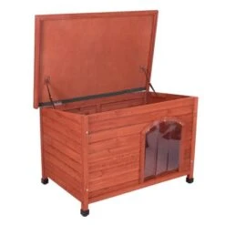 Caseta De Madera Woody Con Puerta Para Perros -Mascota Suministros Ventas 55518 pla woody flachdach fg 8287 3