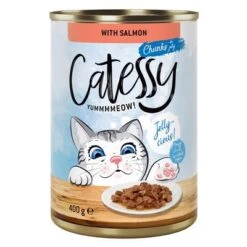 Catessy Bocaditos 24 X 400 G En Latas - Pack Ahorro -Mascota Suministros Ventas 59345 pla catessy jelly salmon 400g 2