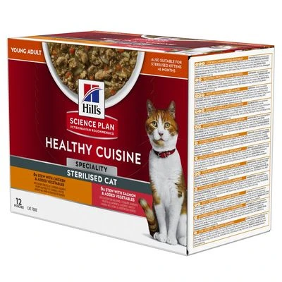 Hill's Science Plan Hill's Adult Sterilised Healthy Cuisine Con Pollo Y Salmón Para Gatos 3 Hill's Science Plan Hill's Adult Sterilised Healthy Cuisine Con Pollo Y Salmón Para Gatos - Imagen 3