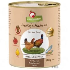 GranataPet Liebling's Mahlzeit 6 X 800 G 17 GranataPet Liebling's Mahlzeit 6 X 800 G -Mascota Suministros Ventas 64606 granatapet fasan gefluegel 800g 7